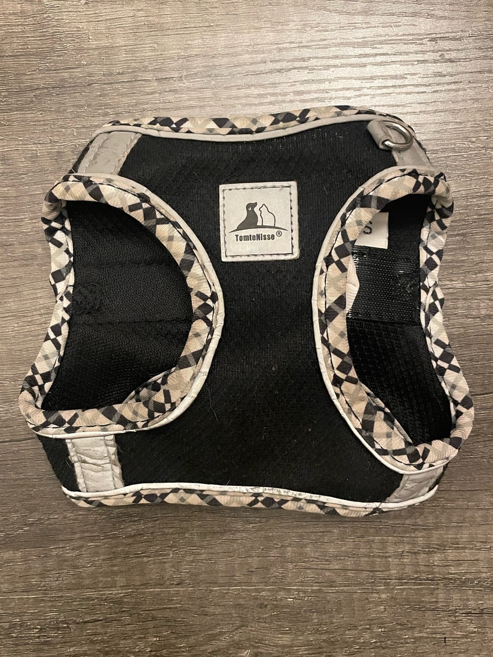 TomteNisse Black Small Pet Harness with Pattern Trim